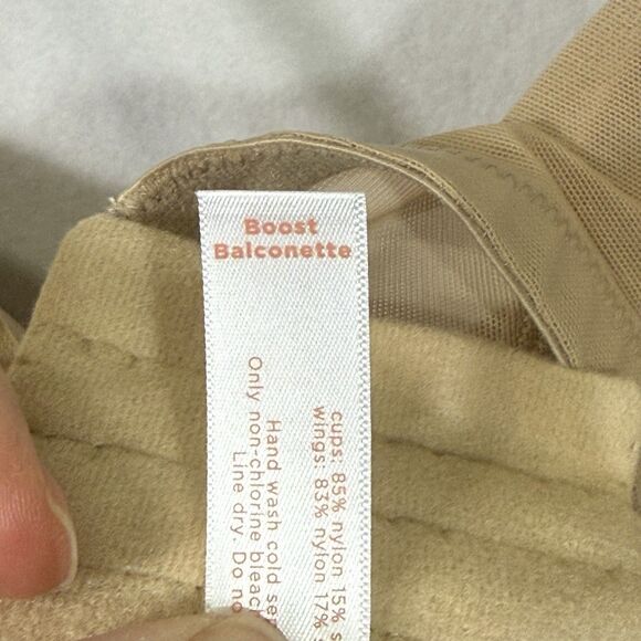 NEW Cacique Lane Bryant Nude Cafe Mocha Boost Underwire Balconette Bra Size 46C - Picture 6 of 9